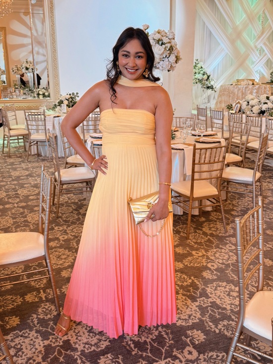 Hello Molly Dresses & Skirts - Hello Molly Ombre Yellow to Pink Maxi Scarf Dress